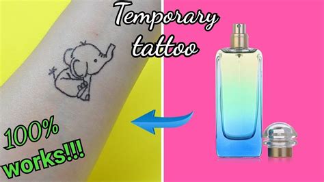 how to put on a fake tattoo with perfume|make your own temporary tattoo.